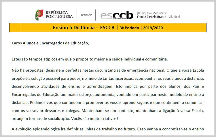 E@D – 3º Período – Alunos e Encarregados de Educação